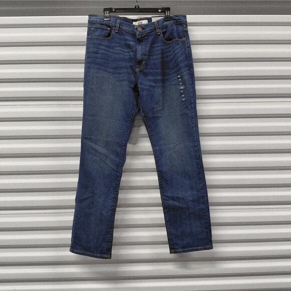 Tommy Hilfiger Men’s 36x32 Stretch Straight Jeans Dark Wash Denim Classic - Picture 1 of 10